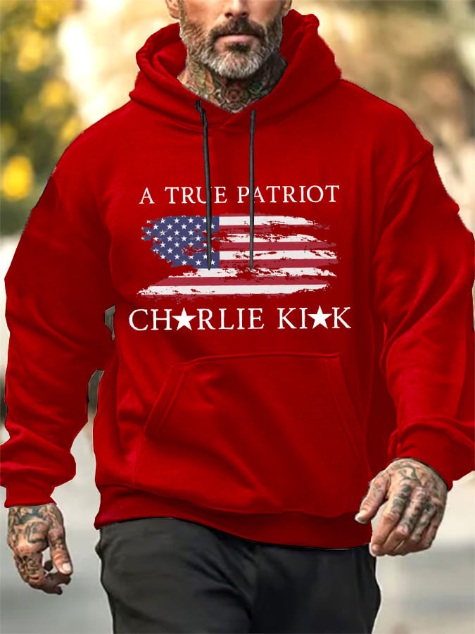 Men's Freedom American Flag Print Casuasl Hoodie-America250