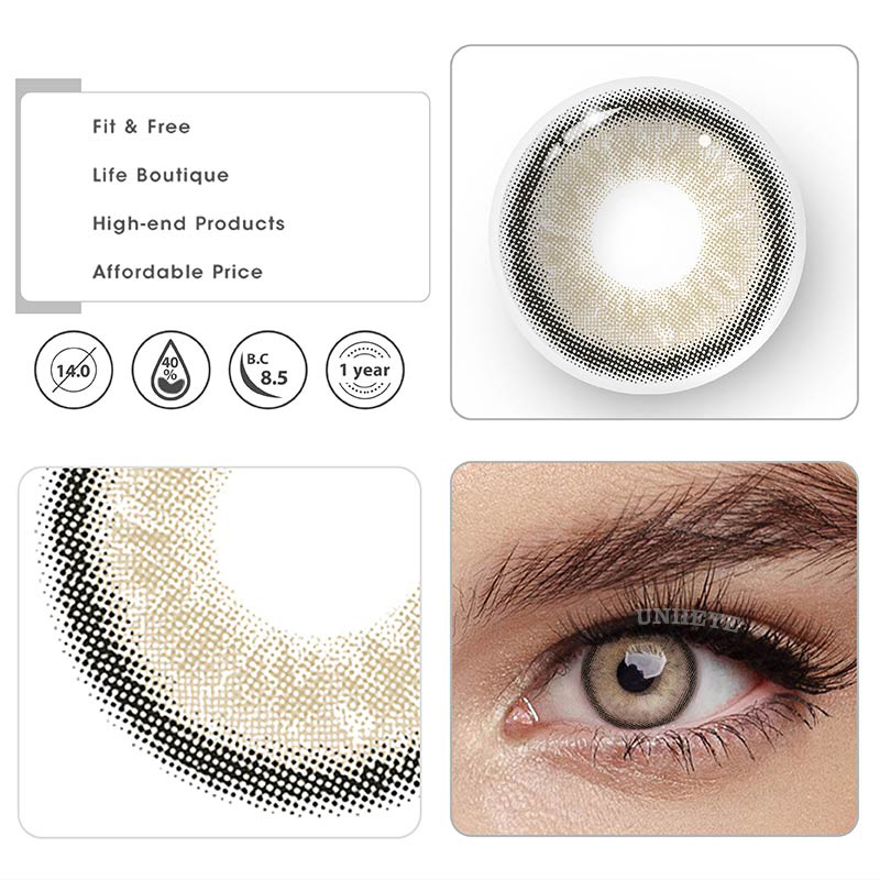 Uniieye Moonbeam II Cow Boy Brown Prescription Colored Contact Lenses-UNIIEYE
