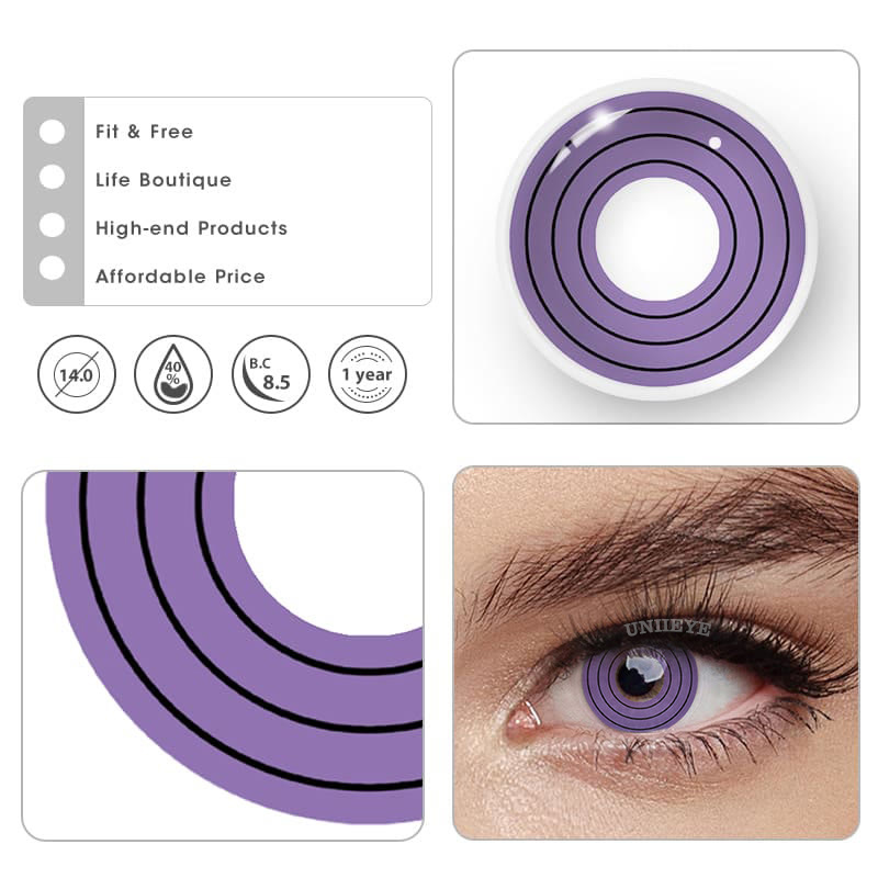 Uniieye Umuyashiki Hinaki Prescription Cosplay Colored Contact Lenses-UNIIEYE