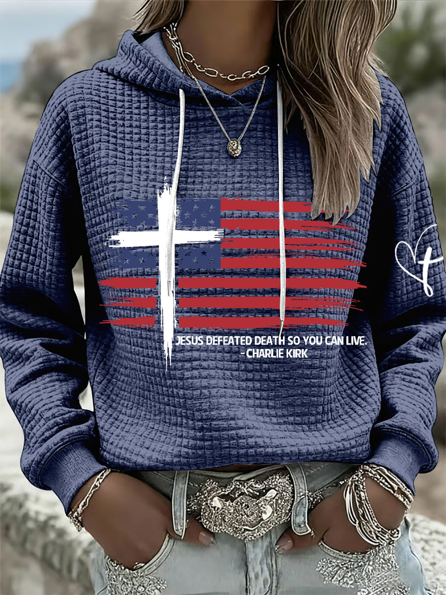 Women's Jesus defeated death so you can live hoodies-America250