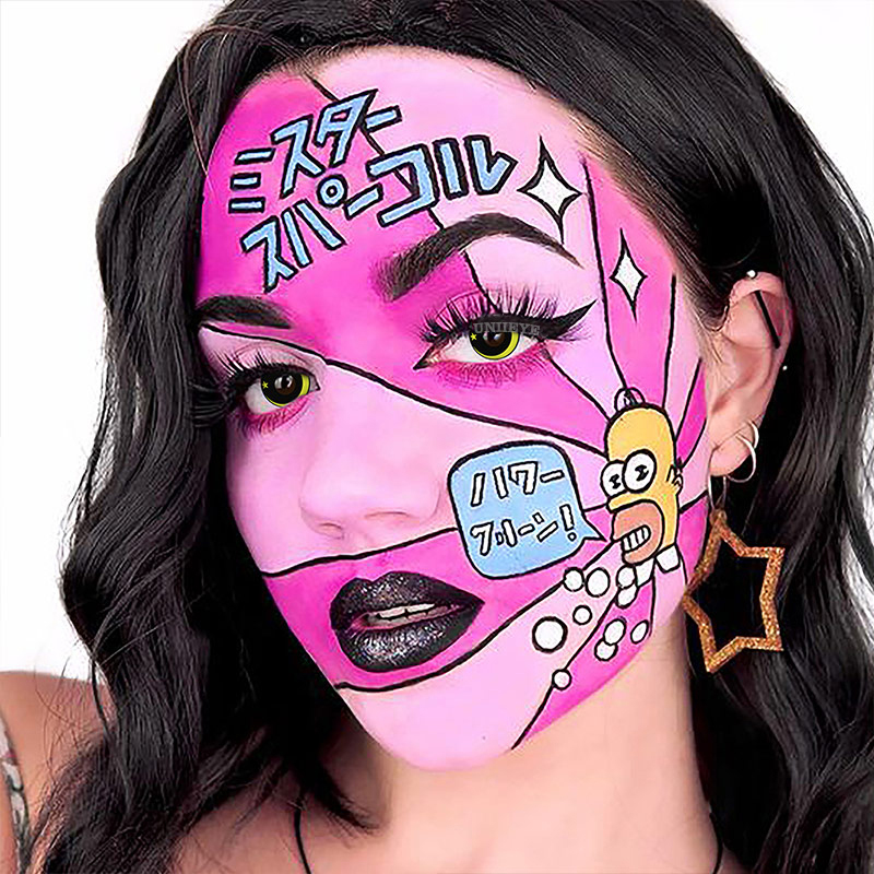 Uniieye Moon Star Yellow Cosplay Colored Contact Lenses-UNIIEYE