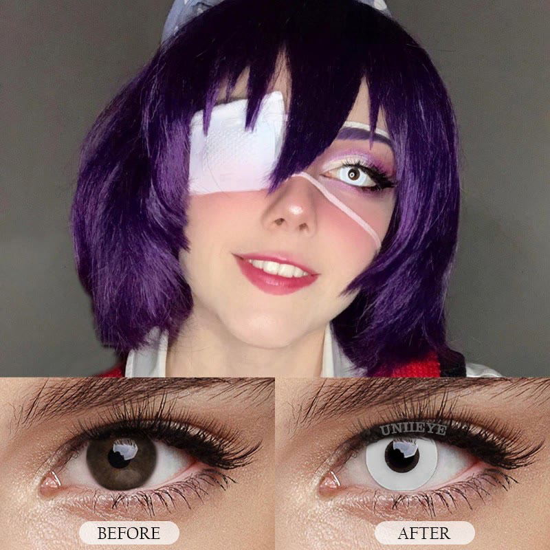 Uniieye Circle Block & Mini Sclera Prescription Cosplay Colored Contact Lenses-UNIIEYE
