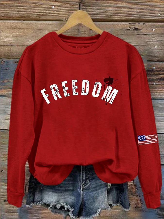 Women's Hot Casual Printed Sweatshirt-America250