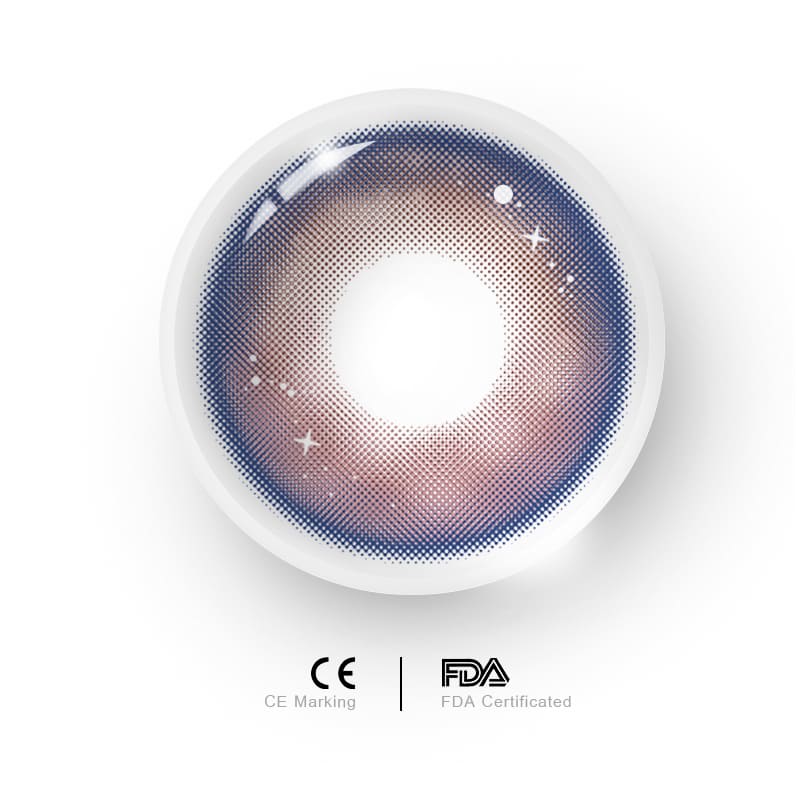 Uniieye Genshin Moon Pink Blue Prescription Men Colored Contact Lenses