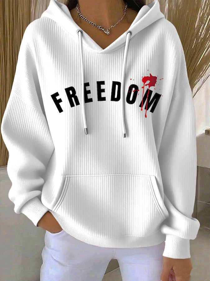 Women's Commemorative Leader Print Casual Hoodie-America250