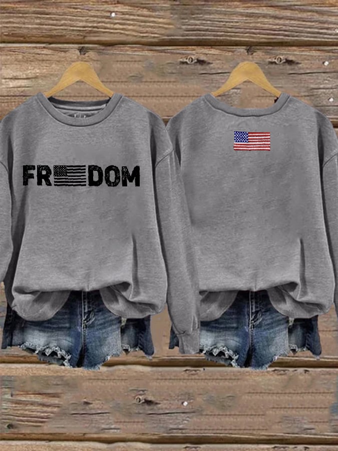 Women's Hot Casual Printed Sweatshirt-America250