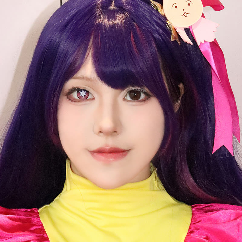 Uniieye Blind Ruby Hoshino Purple Cosplay Colored Contact Lenses-UNIIEYE