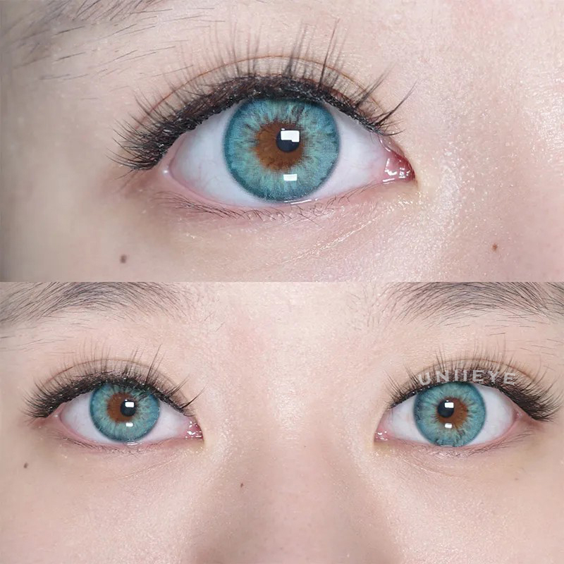 Uniieye Aegean Sea II Blue Prescription Colored Contact Lenses