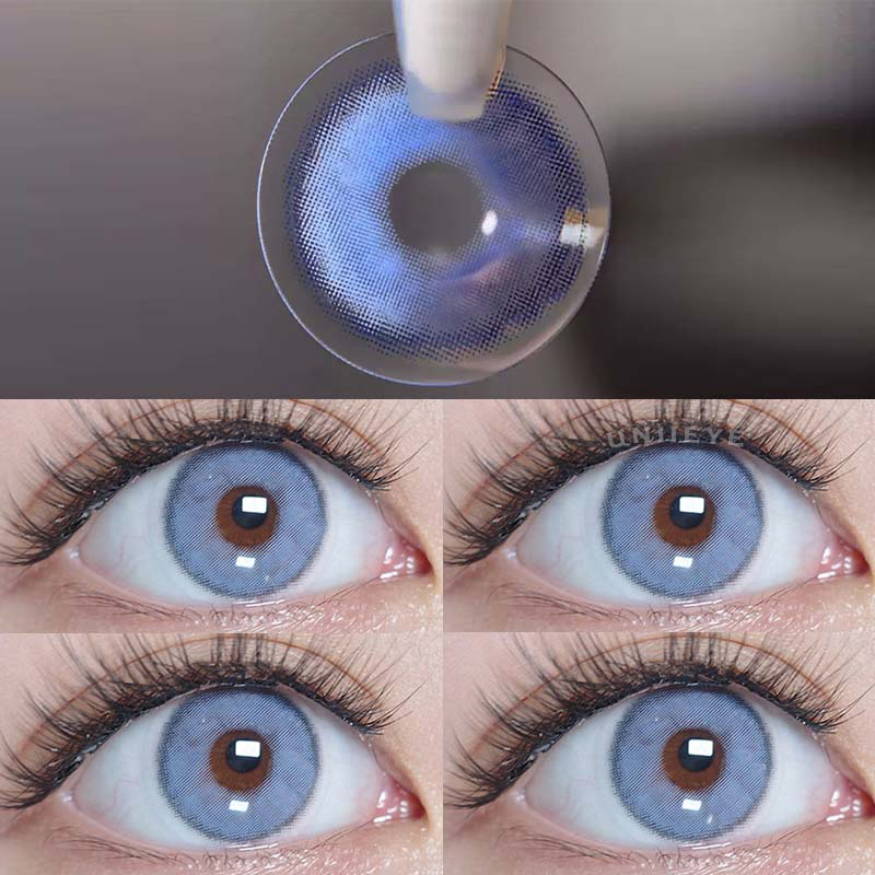 Uniieye Silvana Blue Prescription Colored Contact Lenses