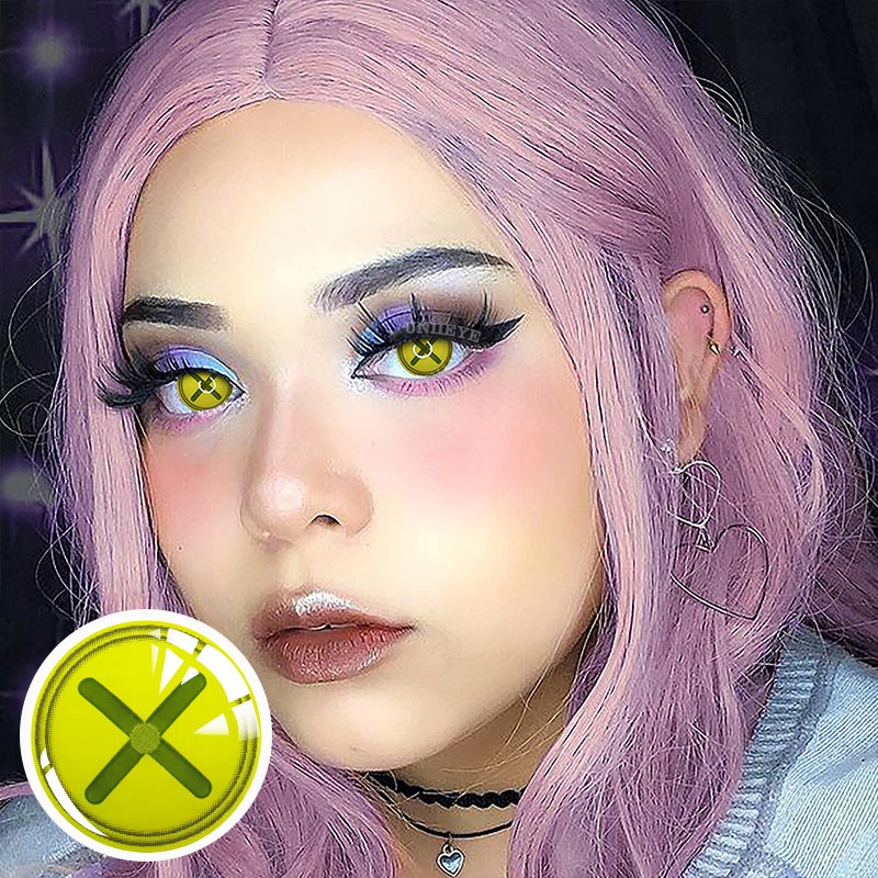 Uniieye Blind Button Eye Green Cosplay Colored Contact Lenses-UNIIEYE