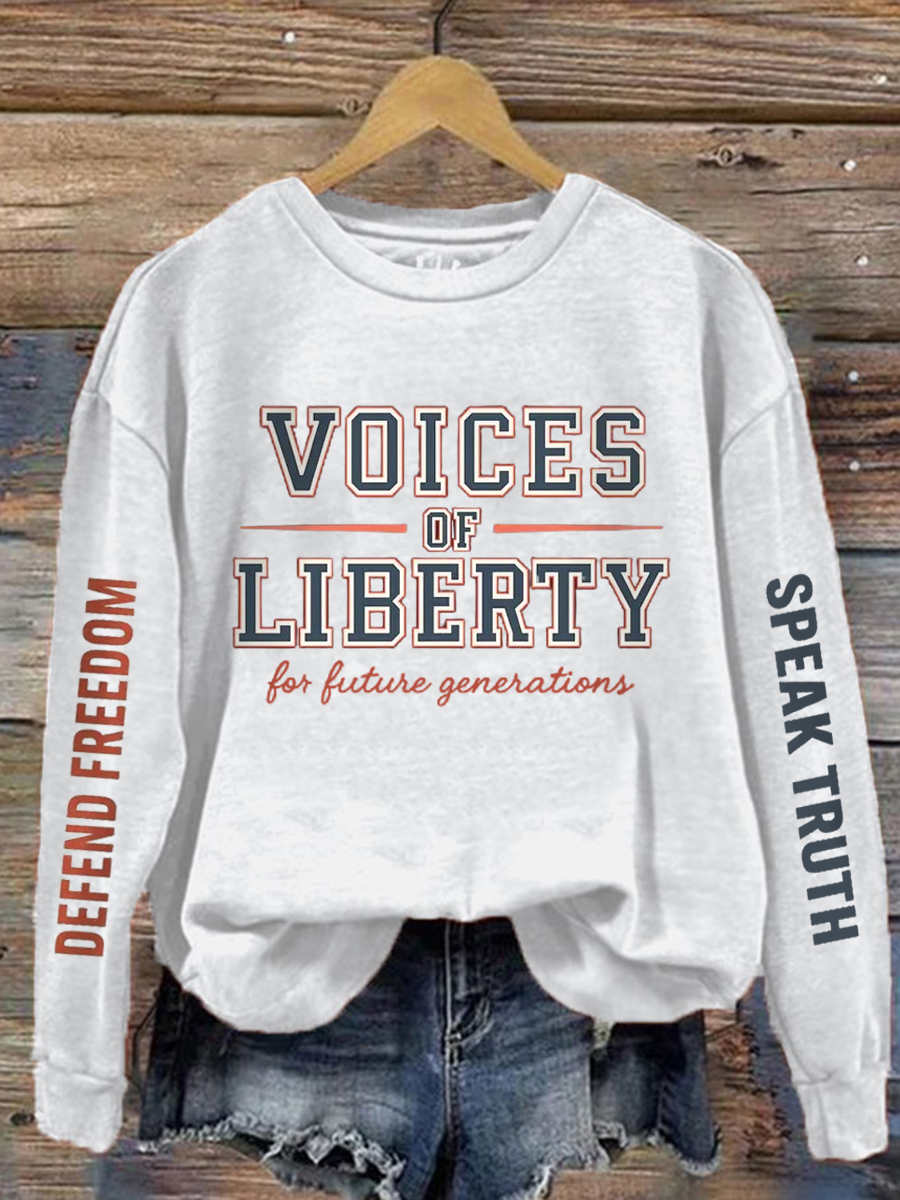 Women's Voice of Liberty For Future Generation Print Sweatshirt-America250