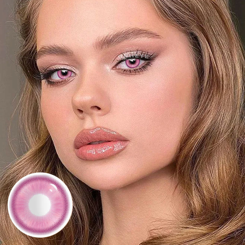 Uniieye Magic Coral Rose Red Prescription Colored Contact Lenses