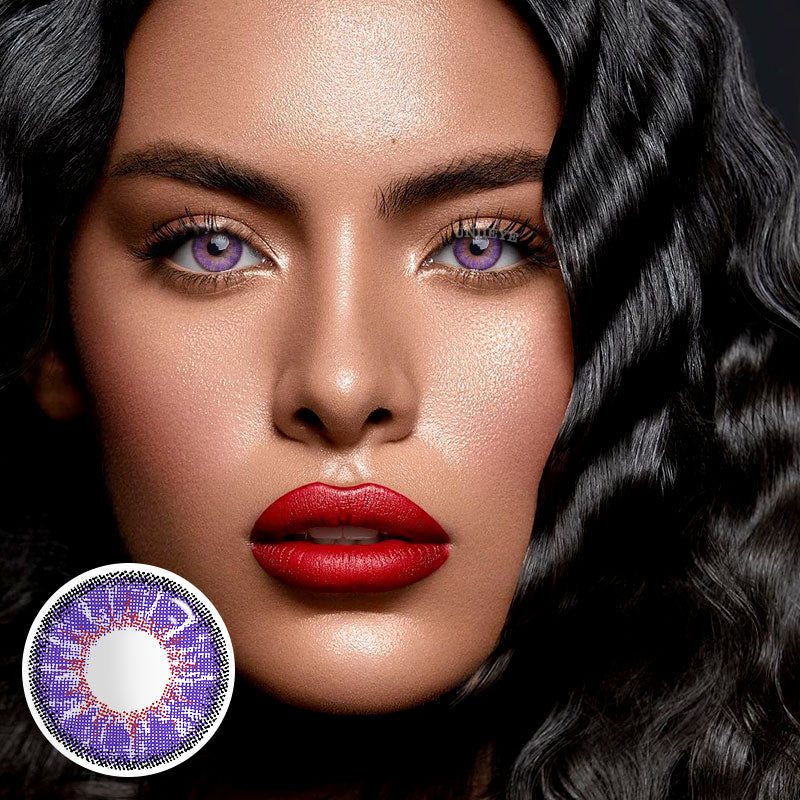 Uniieye Magic Hour Vika Violet Prescription Colored Contact Lenses-UNIIEYE