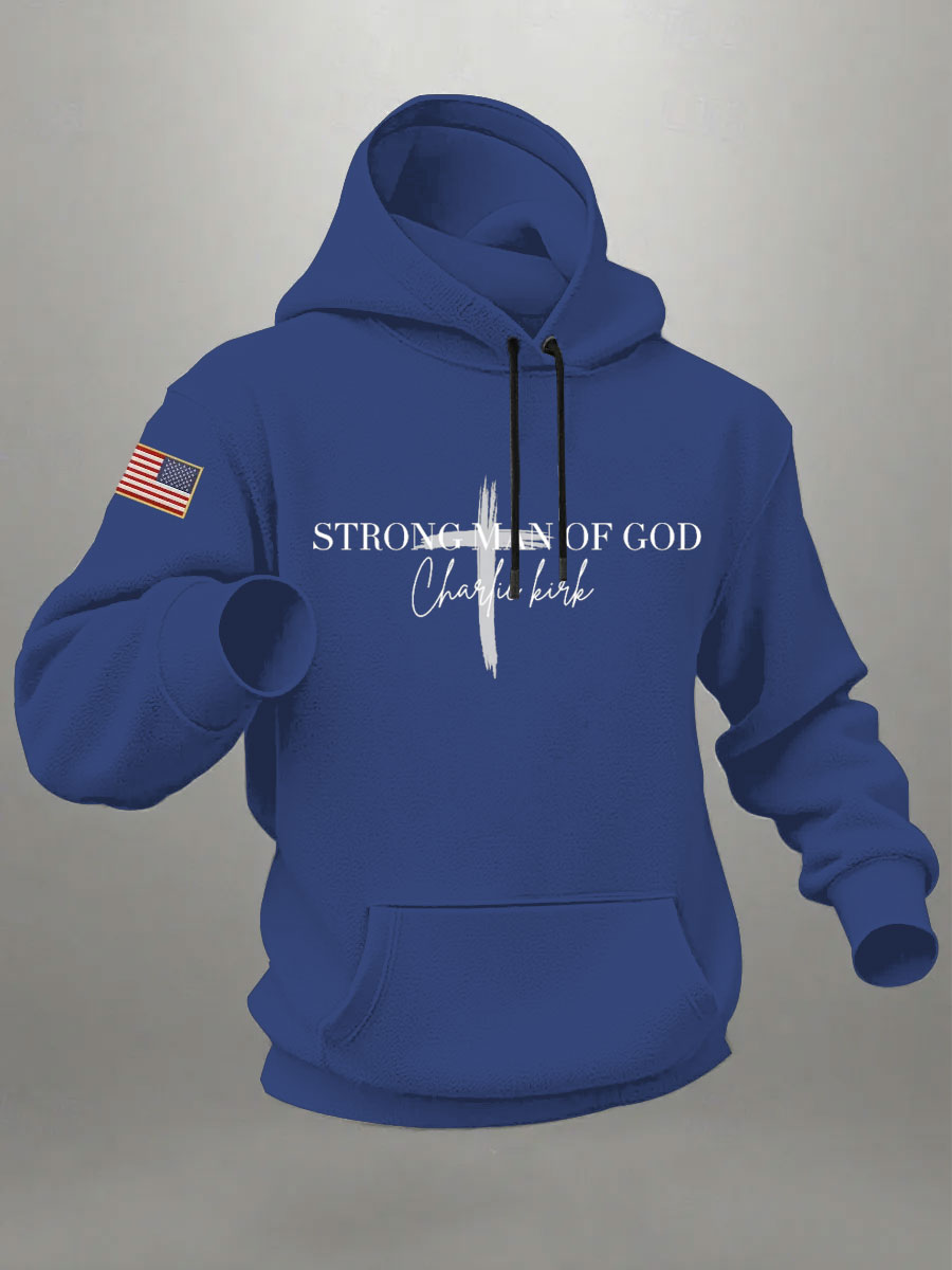 Strong Man of God - Charlie Kirk Hoodie-America250