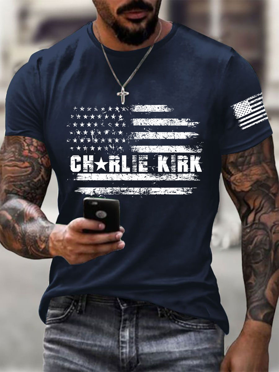 Men's A True Patriot Printed Casual T-Shirt-America250