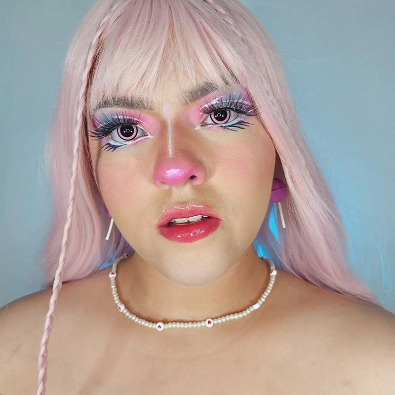 Uniieye Nebulos Pink Cosplay Colored Contact Lenses-UNIIEYE