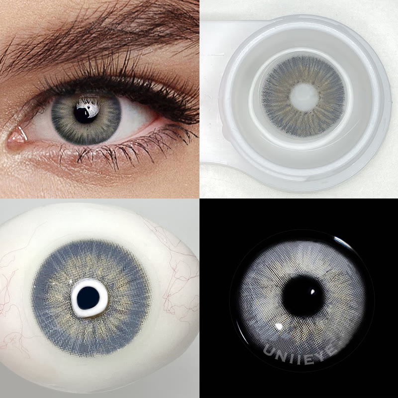 Uniieye New York III Grey Prescription Colored Contact Lenses