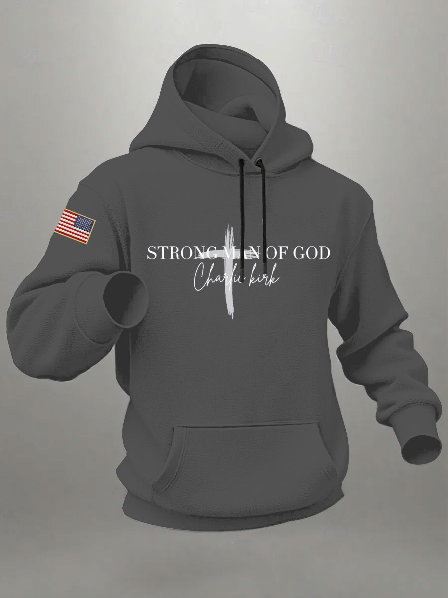 Strong Man of God - Charlie Kirk Hoodie-America250