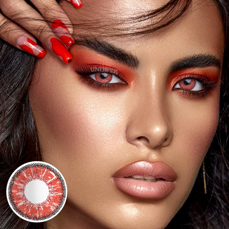 Uniieye Magic Hour II Vika Ruby Prescription Colored Contact Lenses-UNIIEYE