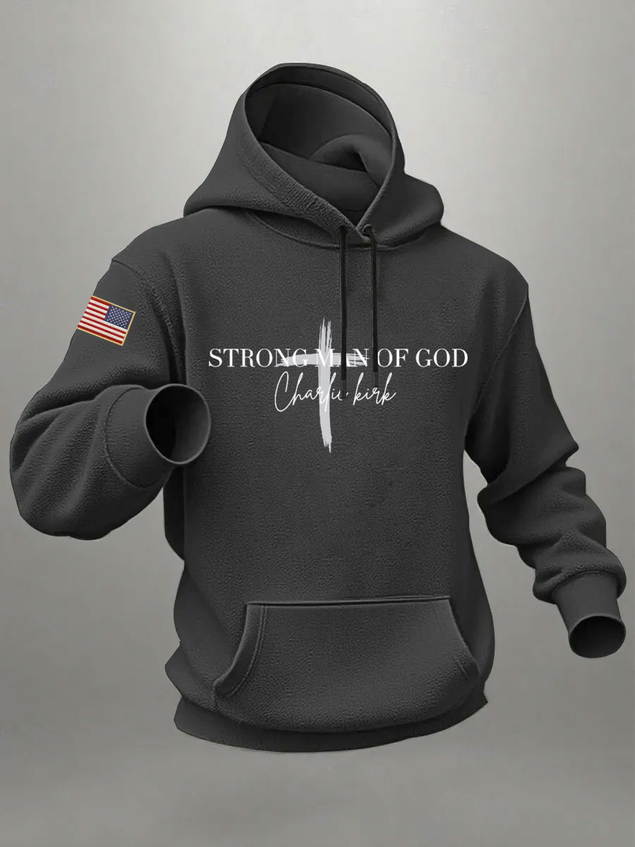 Strong Man of God - Charlie Kirk Hoodie-America250