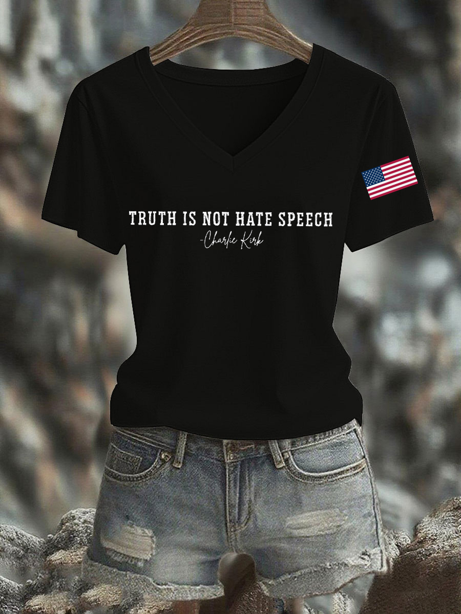 Women's Truth Is Not Hate Speech Printed T-shirt-America250