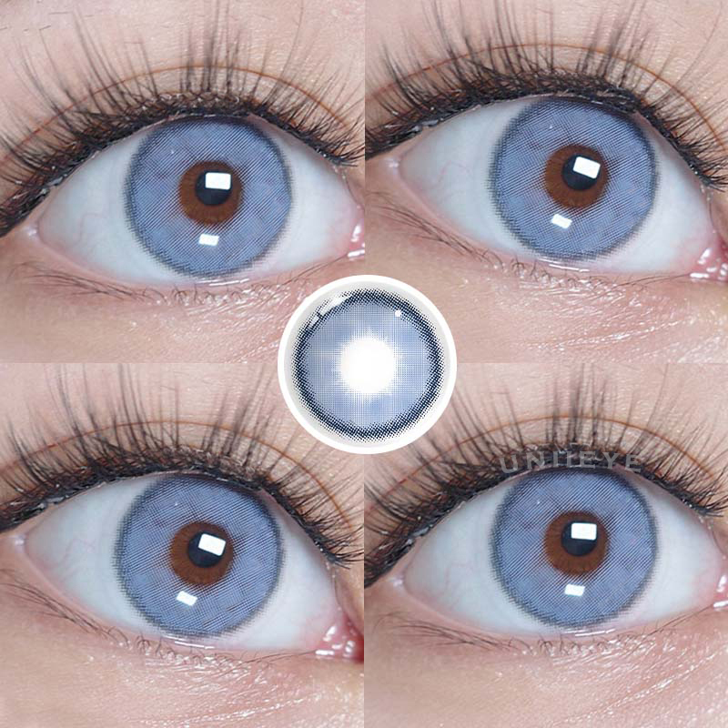 Uniieye Silvana Blue Prescription Colored Contact Lenses