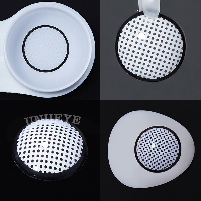Uniieye Blind White Manson Mesh Prescription Cosplay Colored Contact Lenses-UNIIEYE