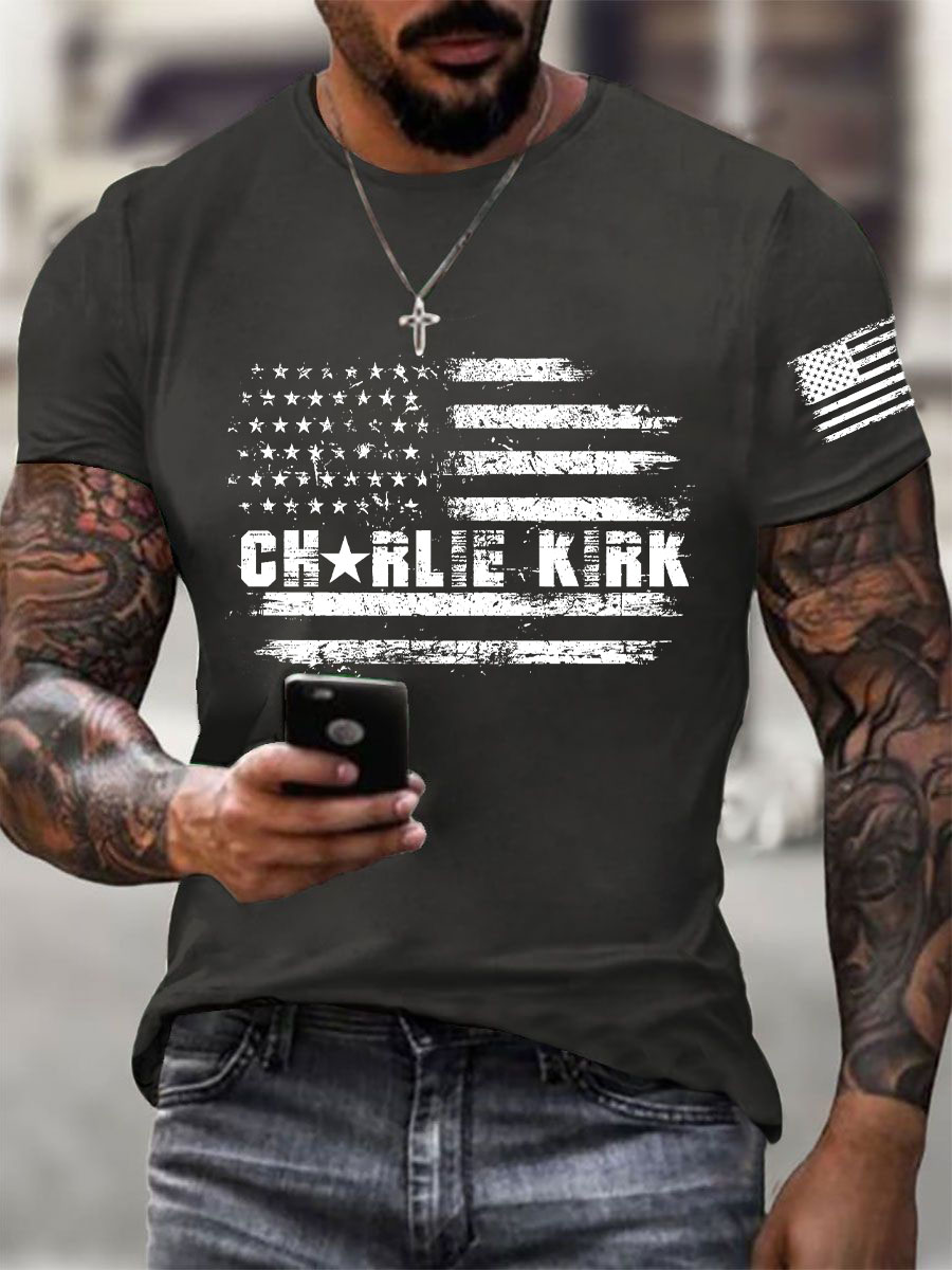 Men's A True Patriot Printed Casual T-Shirt-America250