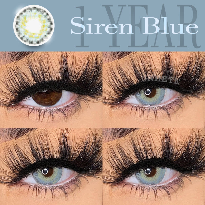 Uniieye Siren Blue Prescription Colored Contact Lenses-UNIIEYE