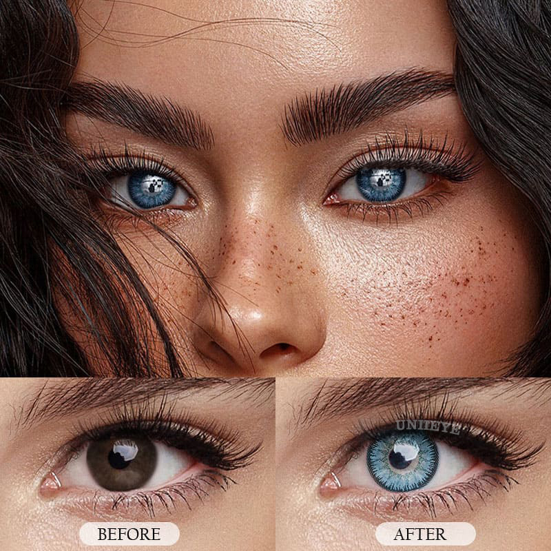 Uniieye Wild Nature Blue Prescription Colored Contact Lenses-UNIIEYE