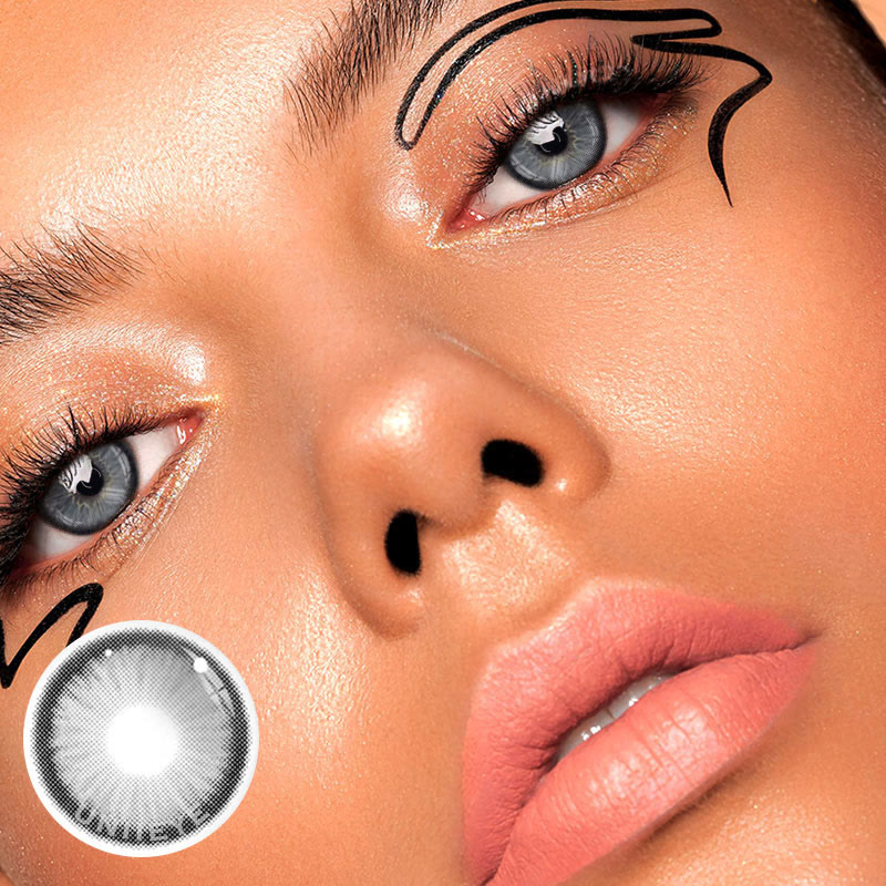 Uniieye Norko Grey Prescription Colored Contact Lenses
