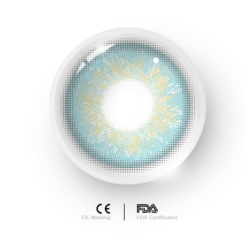 Uniieye Russian Girl Blue Prescription Men Colored Contact Lenses