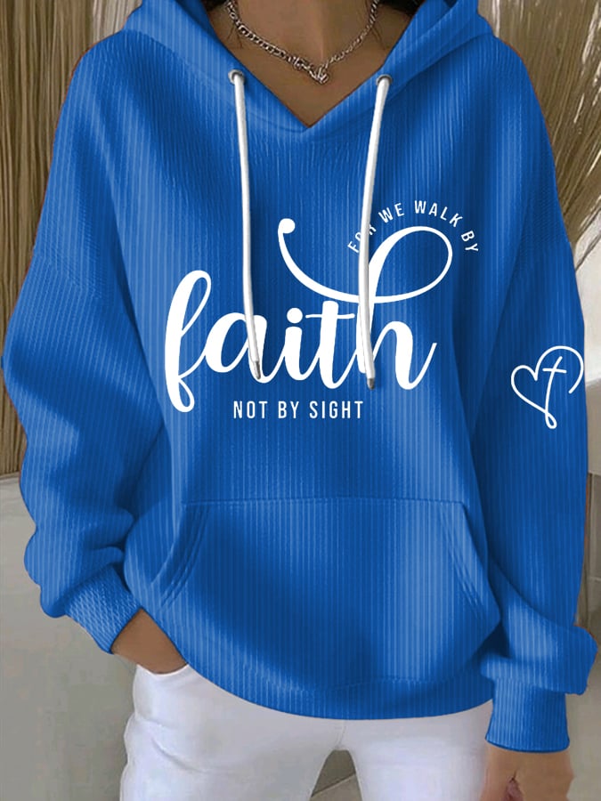 Women's I'm Just Out Here Trusting God  Faith Print Sweatshirt-America250