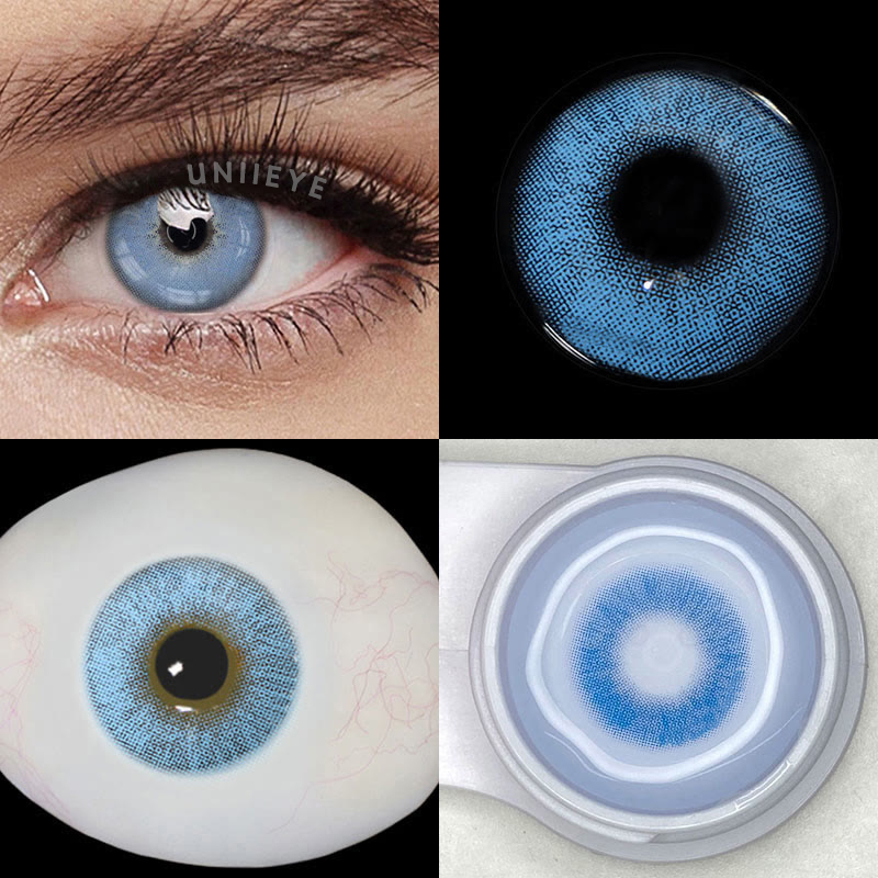 Uniieye Queen Blue Prescription Men Colored Contact Lenses