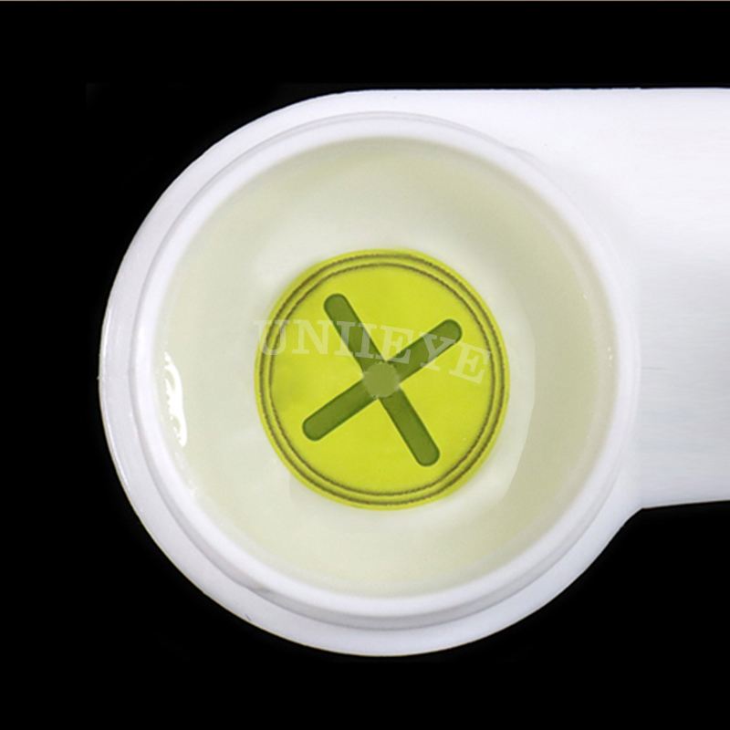 Uniieye Blind Button Eye Green Cosplay Colored Contact Lenses-UNIIEYE
