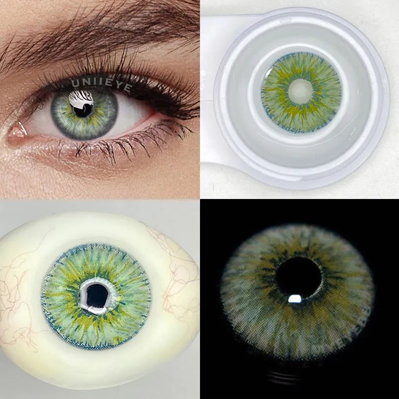 Uniieye Rebirth Cosmic Green Prescription Colored Contact Lenses