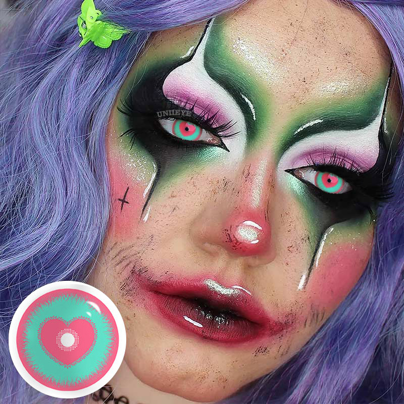 Uniieye Blind Minecraft Green Pink Prescription Cosplay Colored Contact Lenses-UNIIEYE