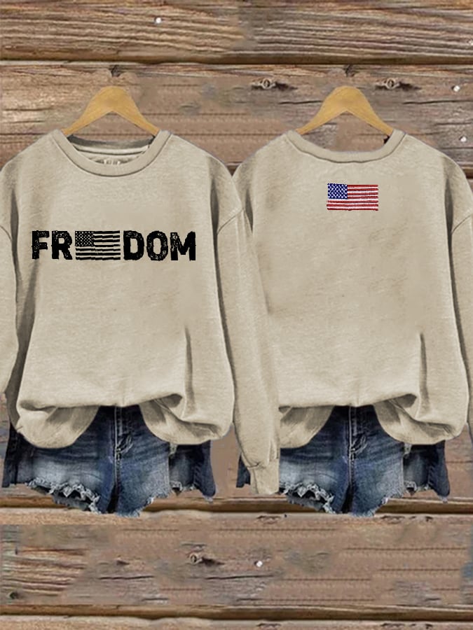 Women's Hot Casual Printed Sweatshirt-America250