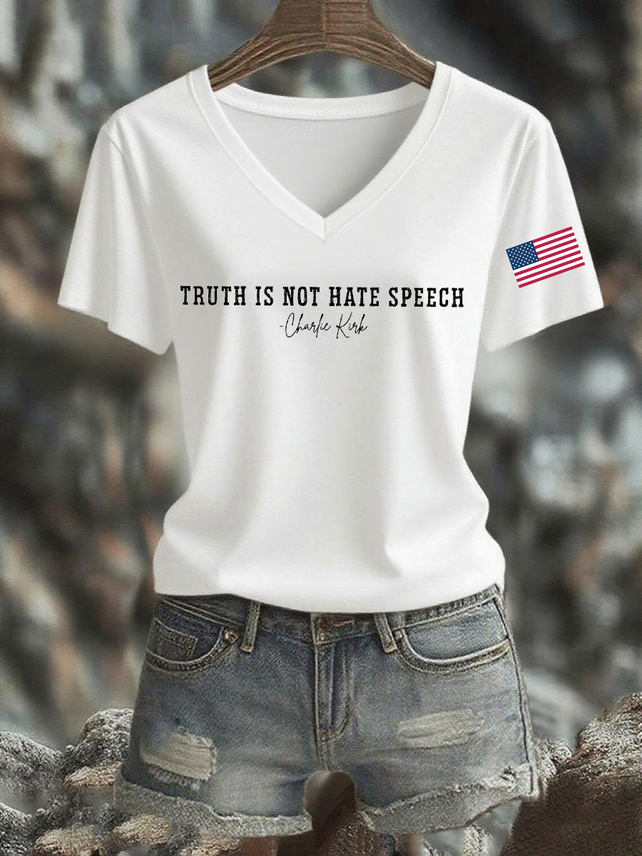 Women's Truth Is Not Hate Speech Printed T-shirt-America250
