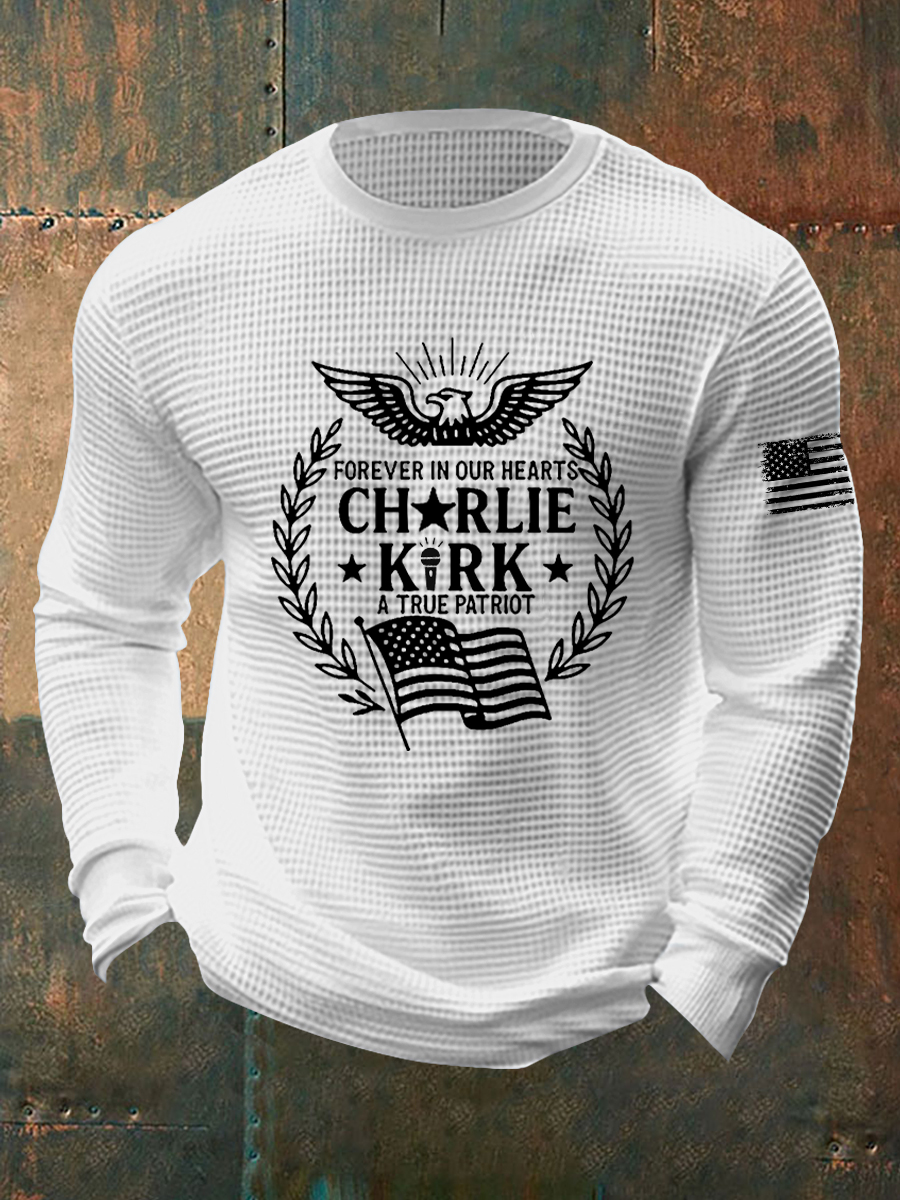 Men's  R.I.P C.K Waffle Long Sleeve T-Shirt-America250