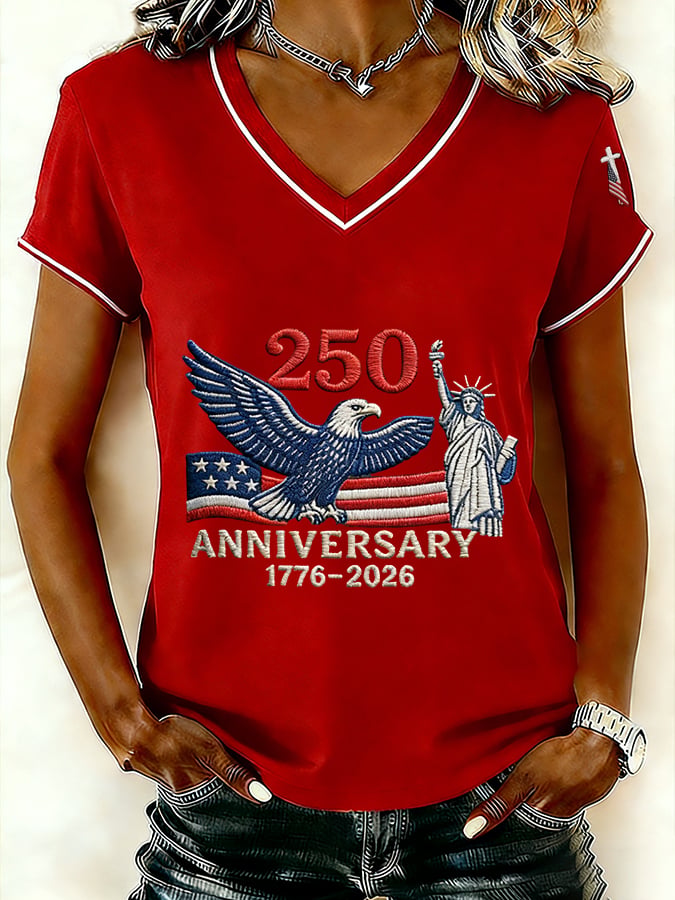 Women's Vintage America 250th Anniversary Faith Print T-Shirt-America250