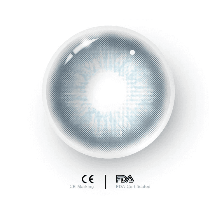 Uniieye Unspoken Mirage Blue Prescription Men Colored Contact Lenses