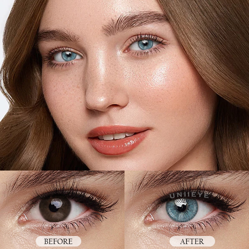 Uniieye Van Gogh Blue Prescription Colored Contact Lenses