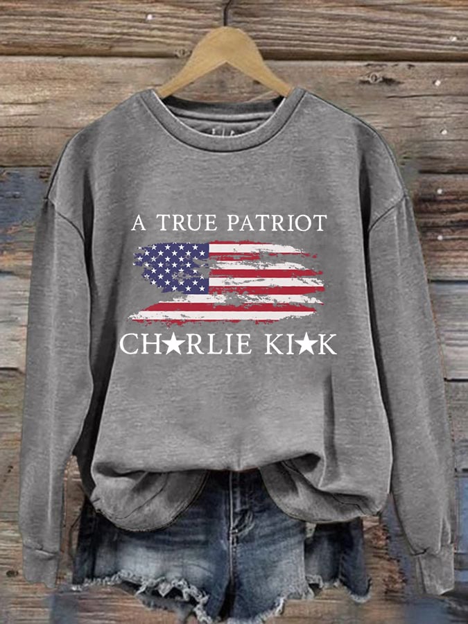 Women's Freedom American Flag Print Sweatshirt-America250