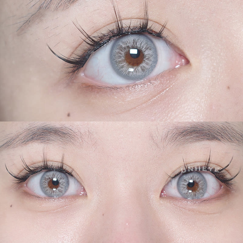 Uniieye Unspoken Mirage Grey Prescription Colored Contact Lenses