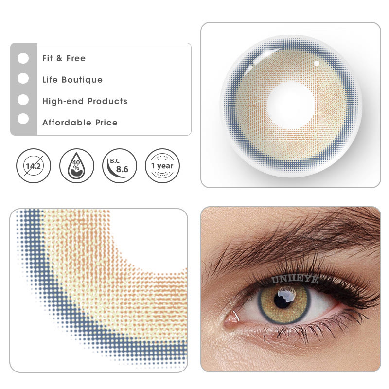Uniieye Genshin Moon Brown Prescription Colored Contact Lenses-UNIIEYE