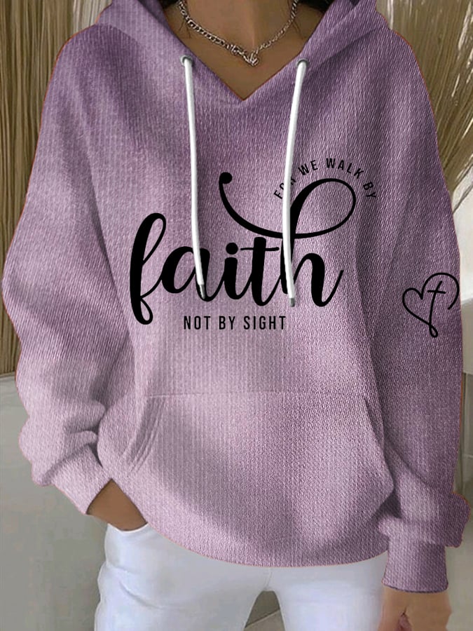 Women's I'm Just Out Here Trusting God  Faith Print Sweatshirt-America250