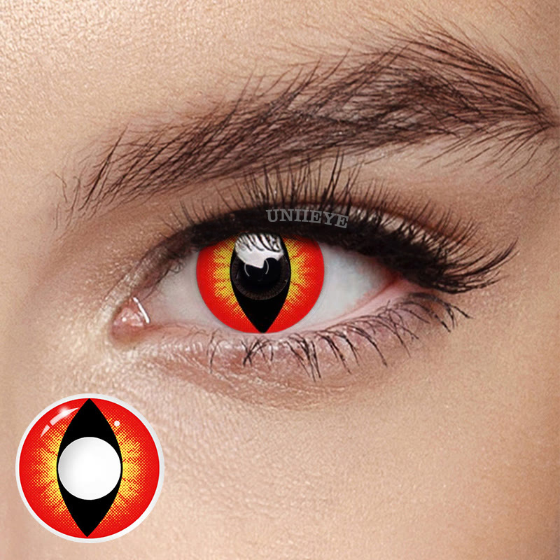 Uniieye Cat Eye Reddish Brown Cosplay Colored Contact Lenses-UNIIEYE