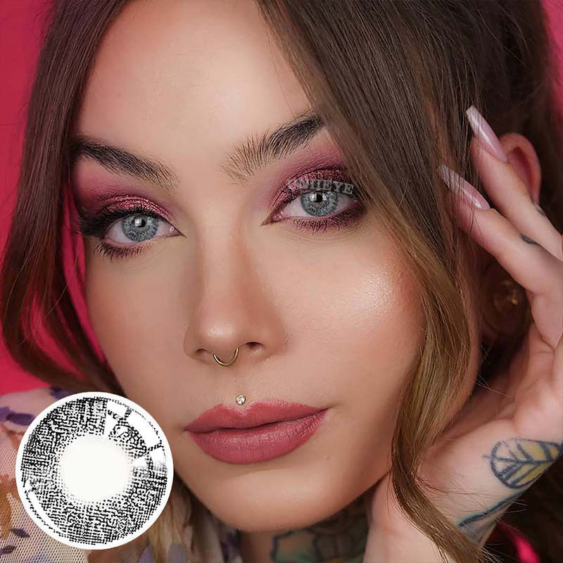 Uniieye Mona Lisa Sterling Grey Prescription Colored Contact Lenses-UNIIEYE