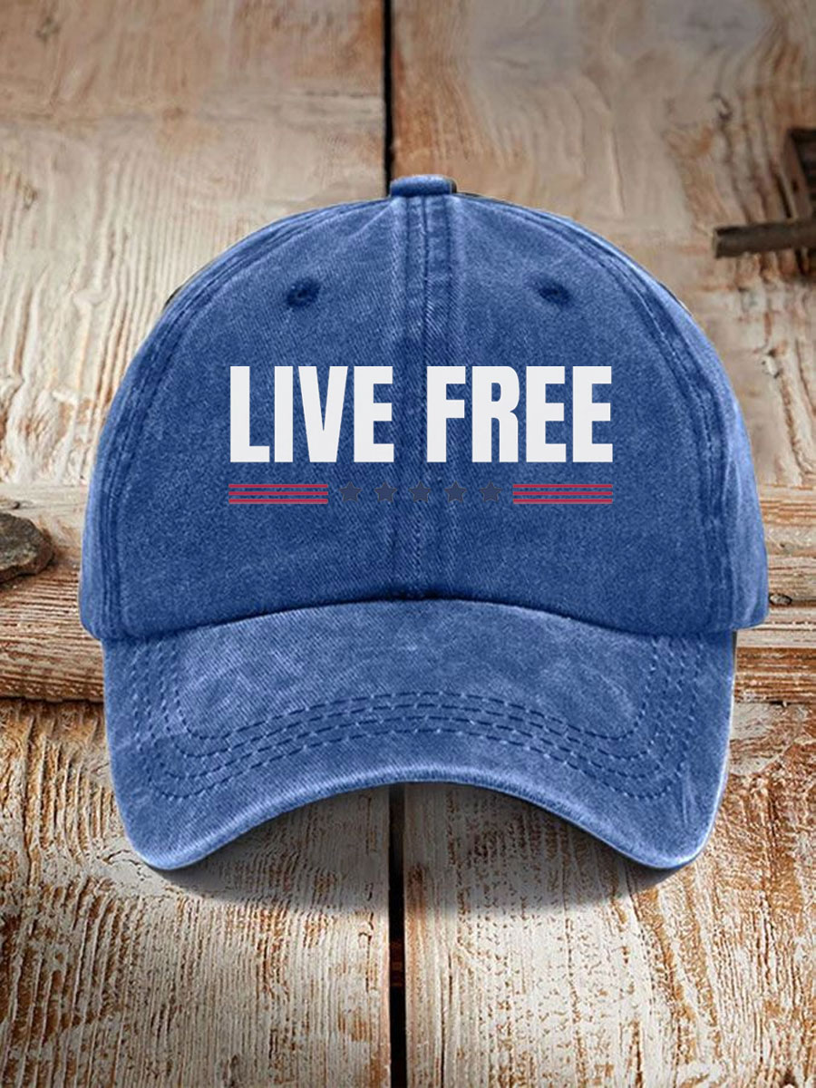 Unisex Live Free Print Hat-America250